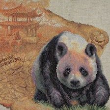 Оригинал схемы вышивки «Королевская панда» (№345258)