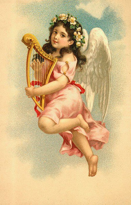 открытка - ангелочек - оригинал