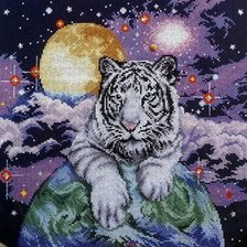 Схема вышивки «Тигр и вселенная»