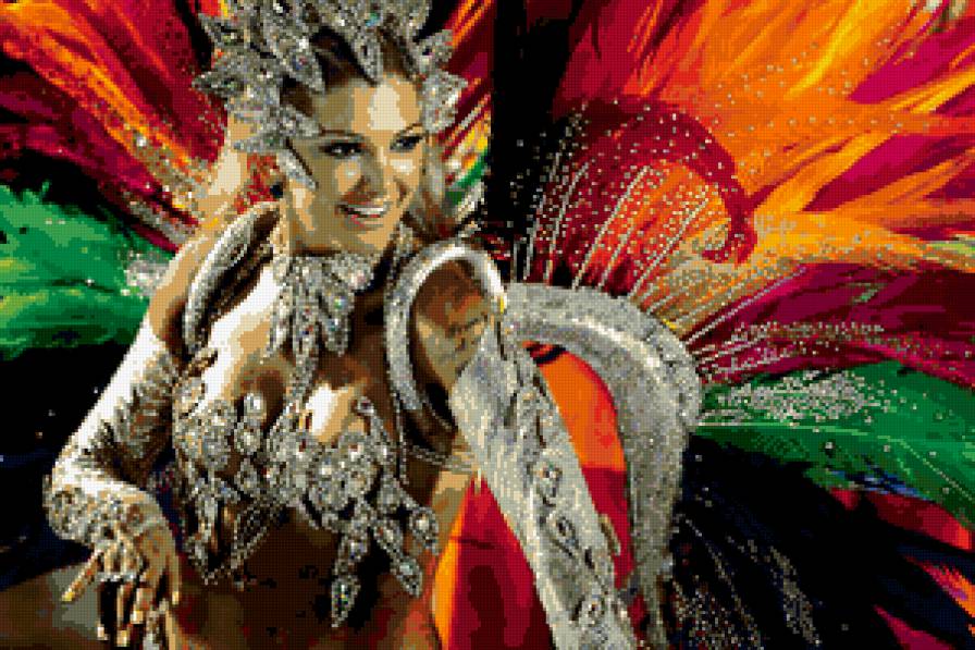 Карнавал - карнавал, девушка, перья, яркий - предпросмотр