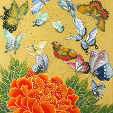Оригинал схемы вышивки «бабочки» (№346495)