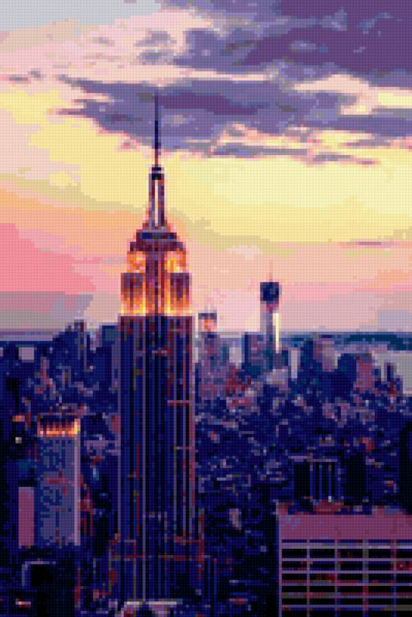 Нью-Йорк - город, пейзаж, здания, мегаполис - предпросмотр