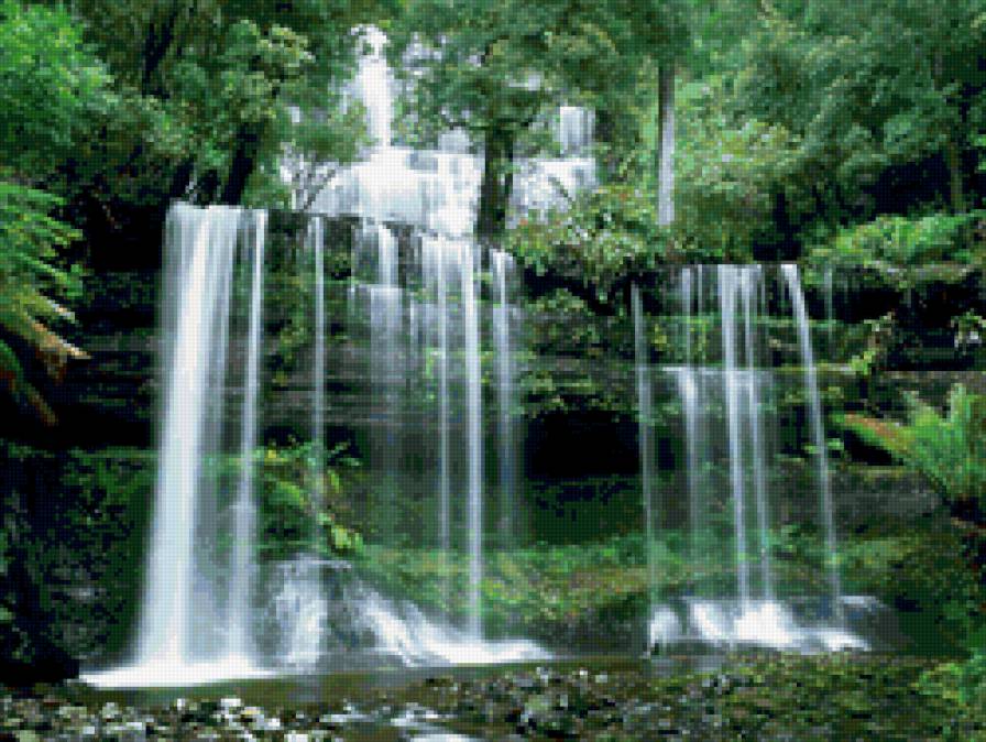 водопад - природа, пейзаж - предпросмотр