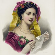 Схема вышивки «Девушка с письмом»