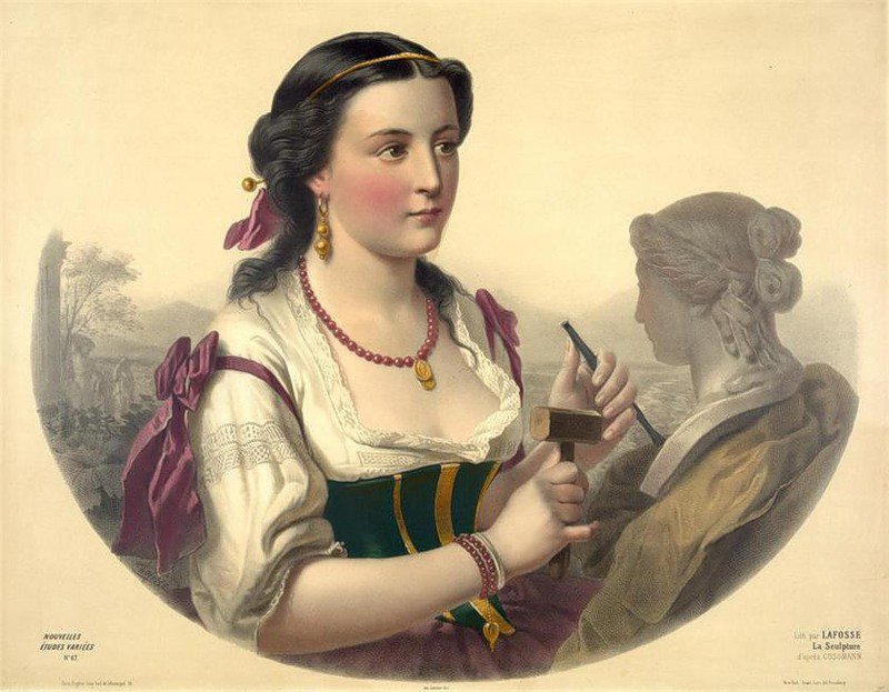 Девушка скульптор - портрет, девушки жозефины дюколле, девушки - оригинал