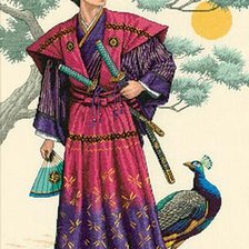 Оригинал схемы вышивки «самурай» (№350406)