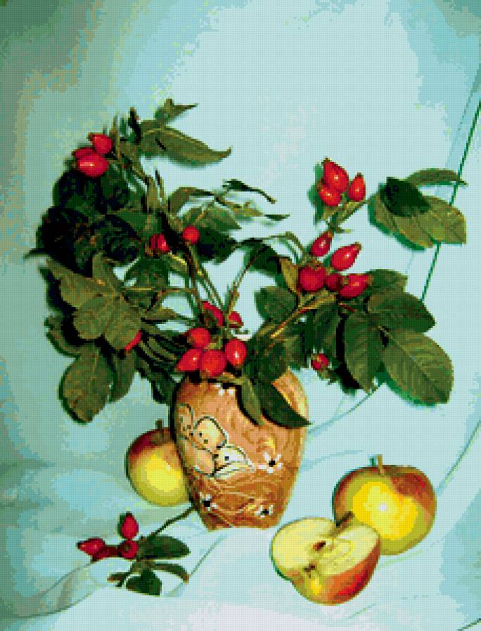 №350448 - букет, натюрморт, фрукты, ягоды - предпросмотр