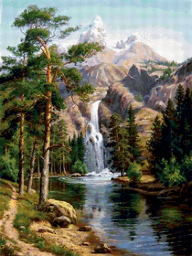 Водопад - лес, природа, водопад - предпросмотр