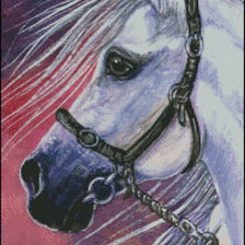 Оригинал схемы вышивки «Лошадь белая» (№351824)