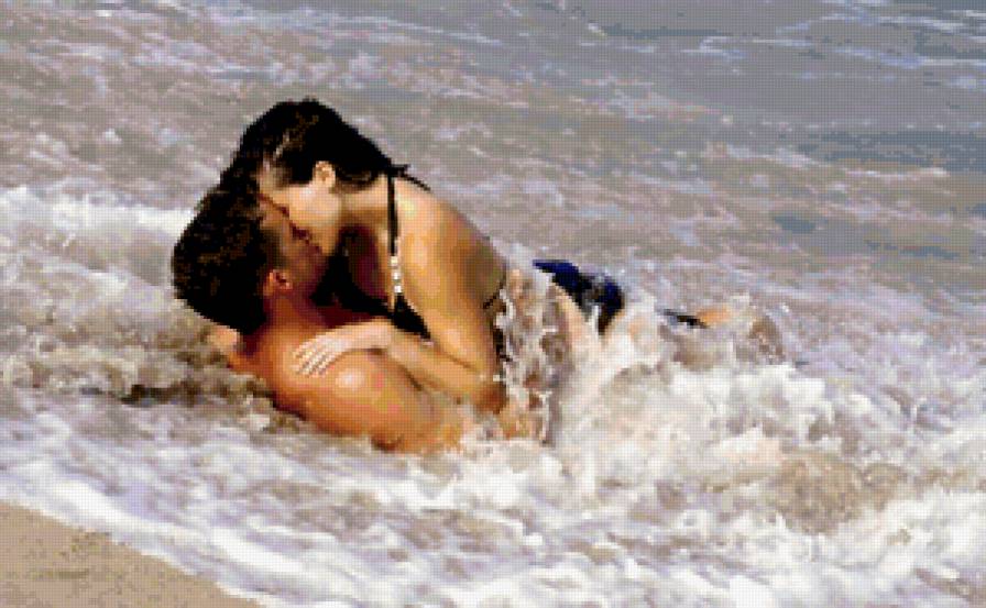 серия "поцелуй на пляже" - море, парень, влюбленные, любовь, девушка, пара, поцелуй - предпросмотр