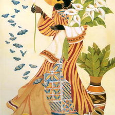 Оригинал схемы вышивки «Африканская  девушка» (№353735)