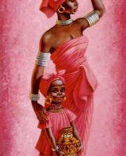 Схема вышивки «Африканская  девушка»