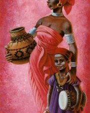 Оригинал схемы вышивки «Африканская девушка» (№353768)