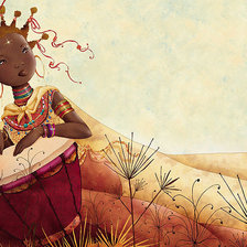 Оригинал схемы вышивки «Африканская девушка» (№353773)