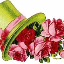 Схема вышивки «шляпа и розы»