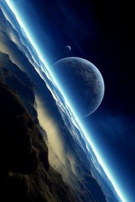 Планеты - земля, луна, космос - оригинал