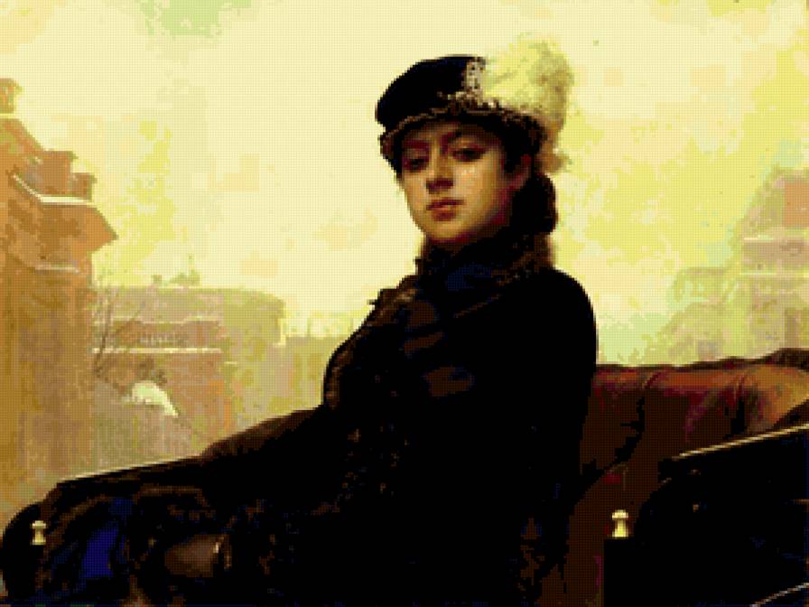 Крамской/ Неизвестная. 1883 - неизвестная, девушка, картина - предпросмотр