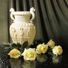 Оригинал схемы вышивки «Белые розы» (№358935)