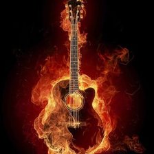 гитара, огонь
