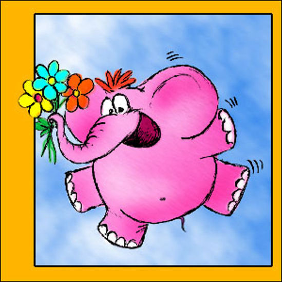 розовый слон - детское, детство, цветы, сказка, розовый слон, детям, счастье - оригинал