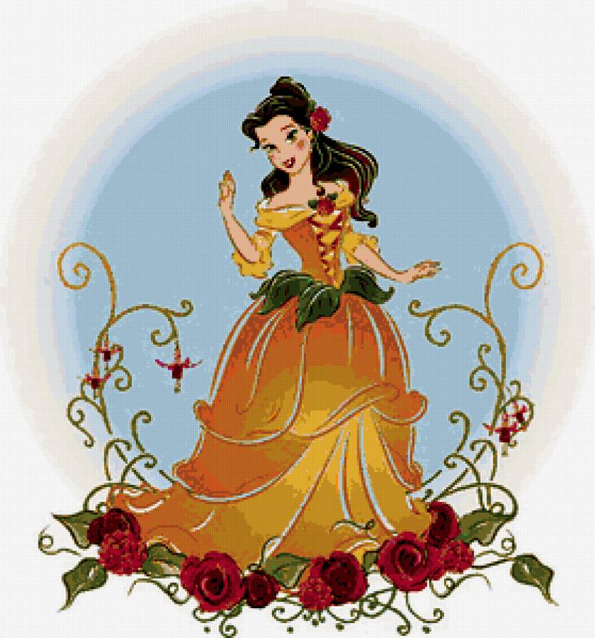 принцесса - детская, принцесса, сказка, она, детям, мультики, цветы - предпросмотр