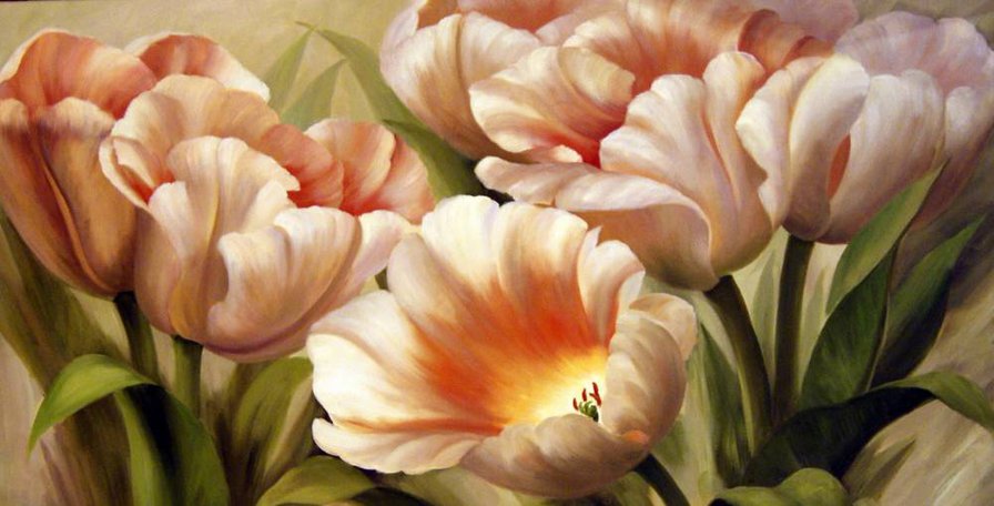 Натюрморт, цветы, тюльпаны - натюрморт, тюльпаны, цветы - оригинал
