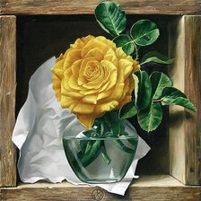Оригинал схемы вышивки «Жёлтая роза» (№361148)