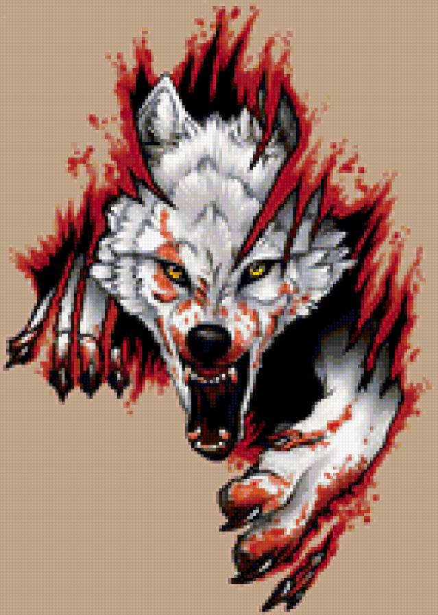 Волк в крови - кровь, волк - предпросмотр
