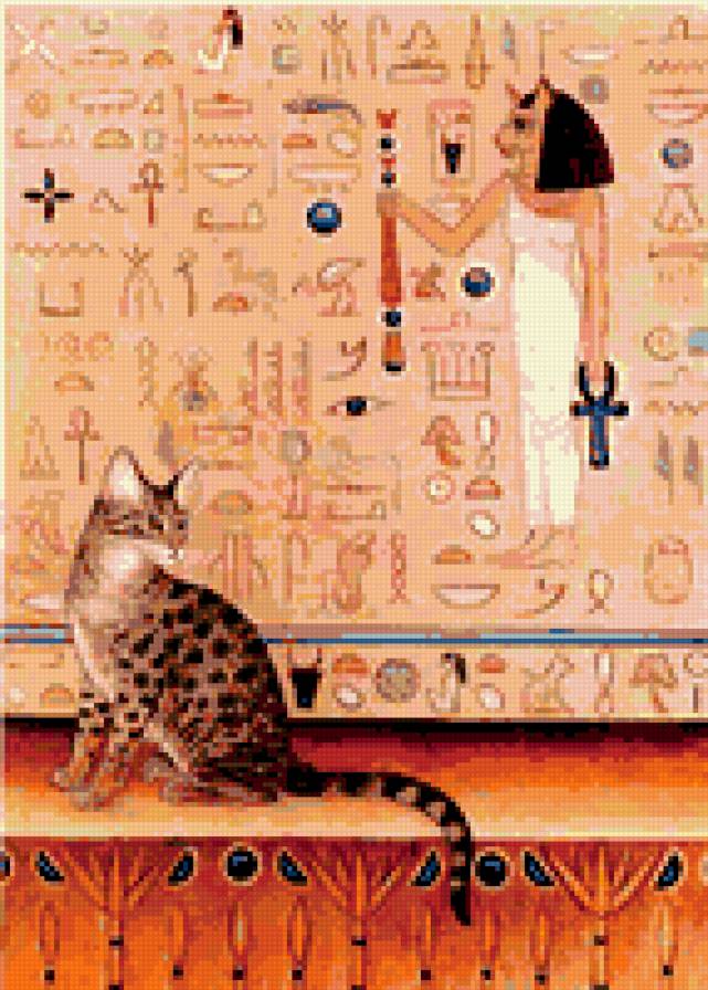 Схемы Для Вышивки Крестом Египетская Кошка