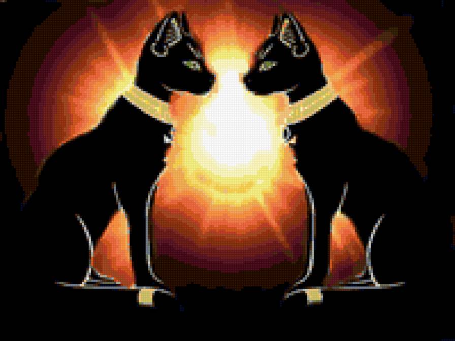кошки - кошка, зверь, египет, кошки, хищник - предпросмотр