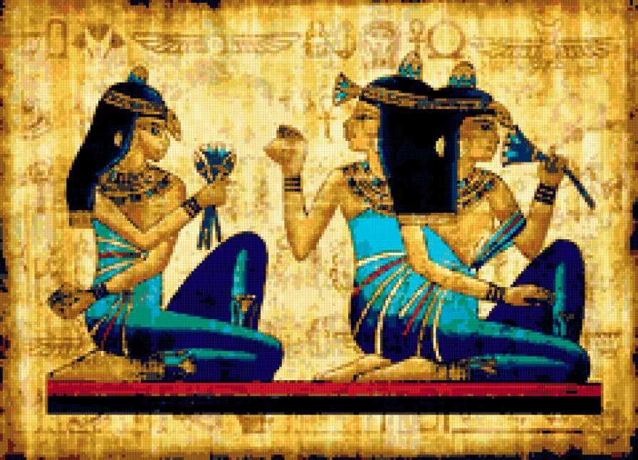 девушки - папирус, девушки, египет - предпросмотр