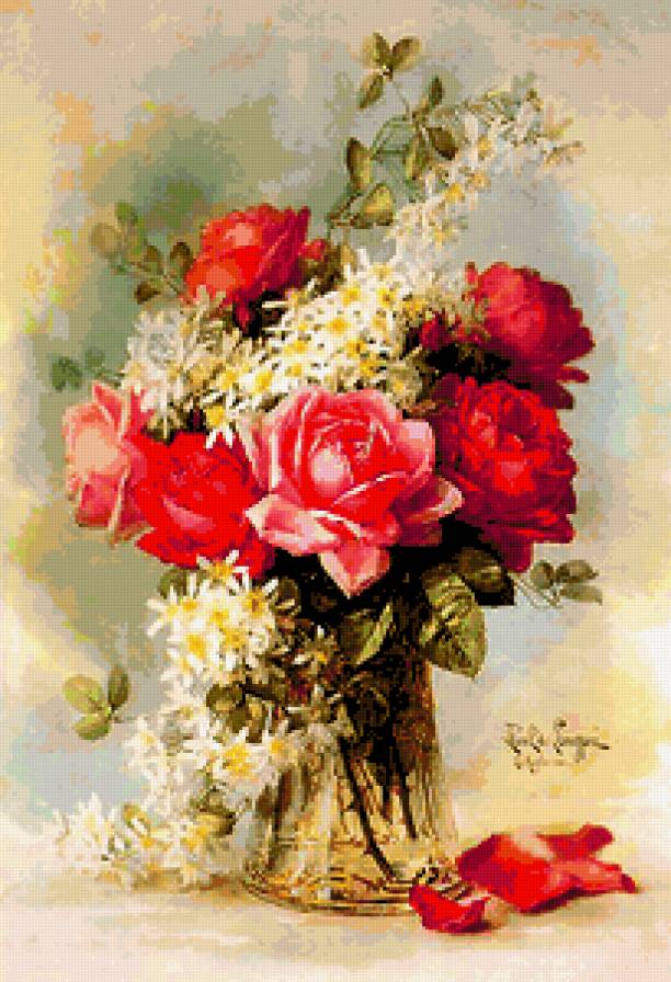 букет роз -2 - ваза, букет, розы - предпросмотр