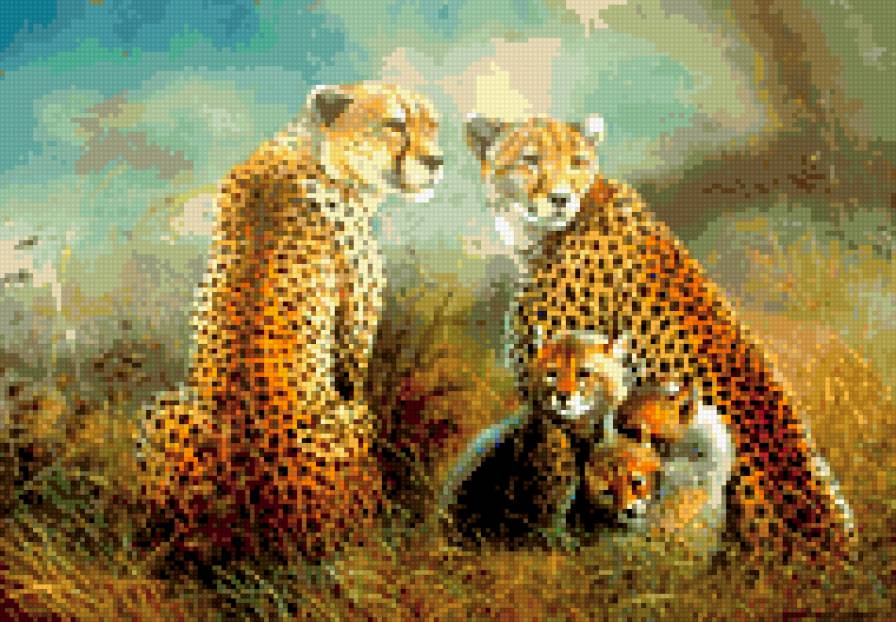 0104 - леопард, природа, картина, красота, животные, кошки - предпросмотр