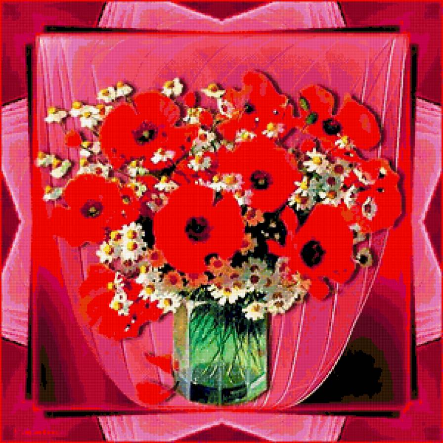 №363357 - подушка, букет, цветы, натюрморт - предпросмотр