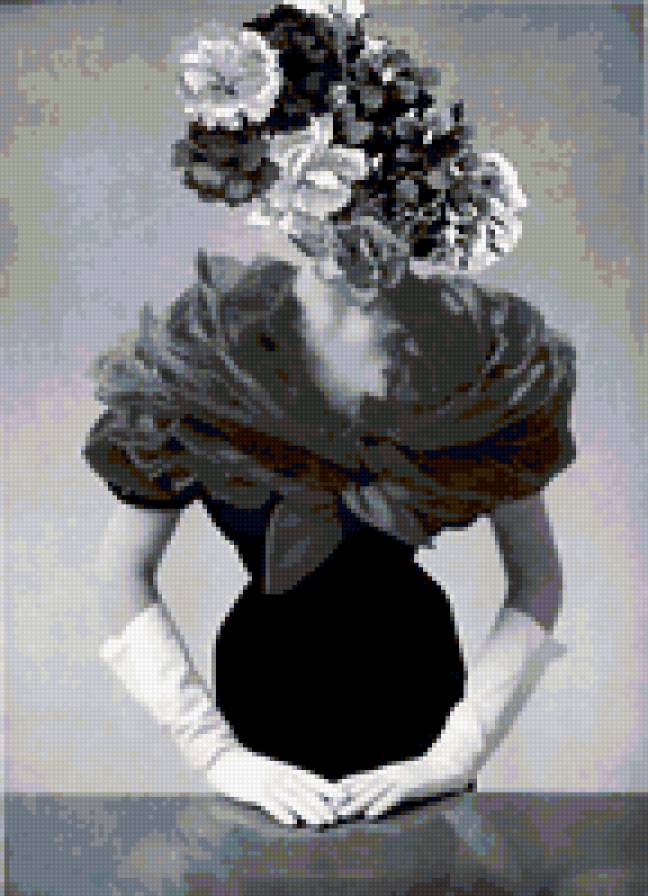 женщина - она, девушка, женщина, цветы, образ, шляпа - предпросмотр