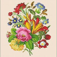 Оригинал схемы вышивки «букет цветов» (№366069)