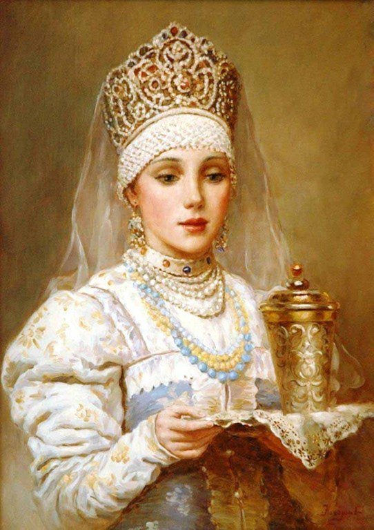 русская красавица - она, девушка, царевна, образ, женщина - оригинал