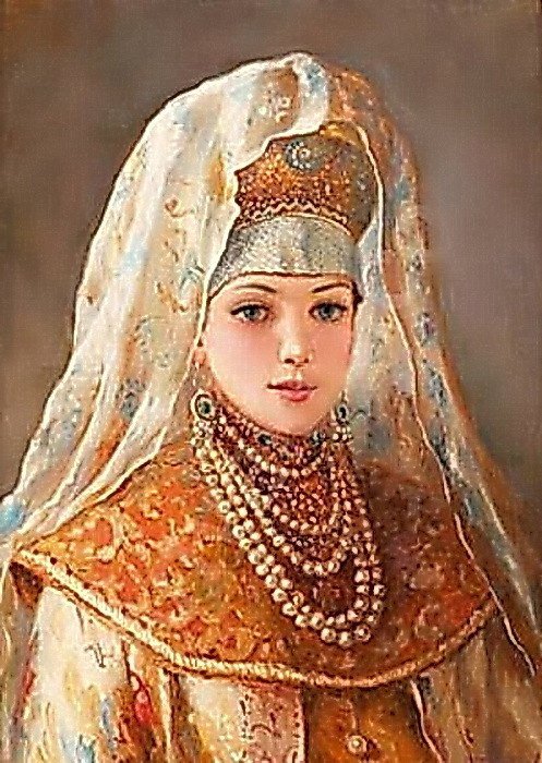 русская красавица - она, образ, царевна, девушка, женщина - оригинал