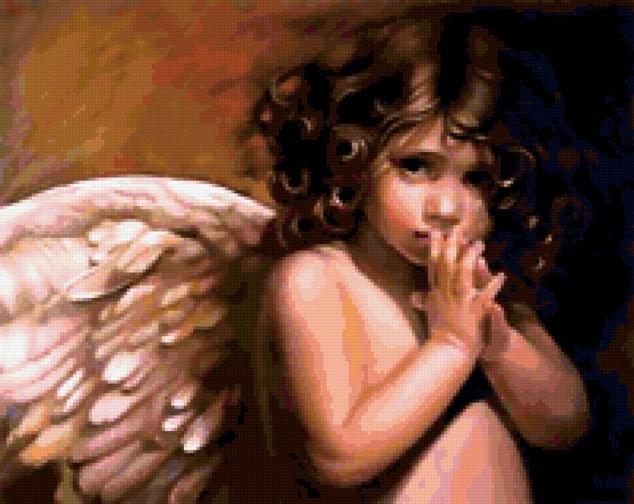 маленький ангел - дети, ребенок, ангел, люди - предпросмотр