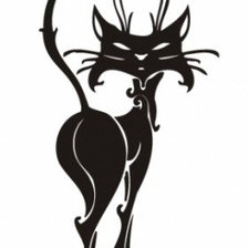 Оригинал схемы вышивки «Черная кошка» (№368166)