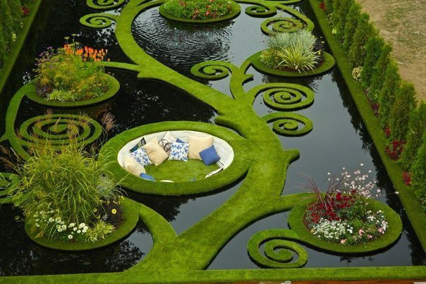 узор - дизайн, трава, пейзаж, узор, природа, вода - оригинал