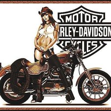 Схема вышивки «Harley-Davidson.»