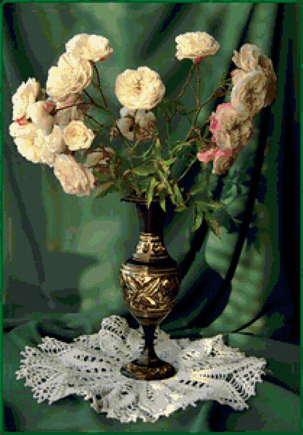 розы - натюрморт, розы, цветы, букет - предпросмотр