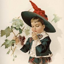 Схема вышивки «мальчик с виноградом 3»