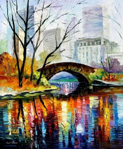 яркая осень - цвет, мост, времена года, осень - оригинал