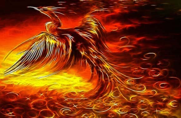 Феникс - птица, феникс, огненая птица - оригинал