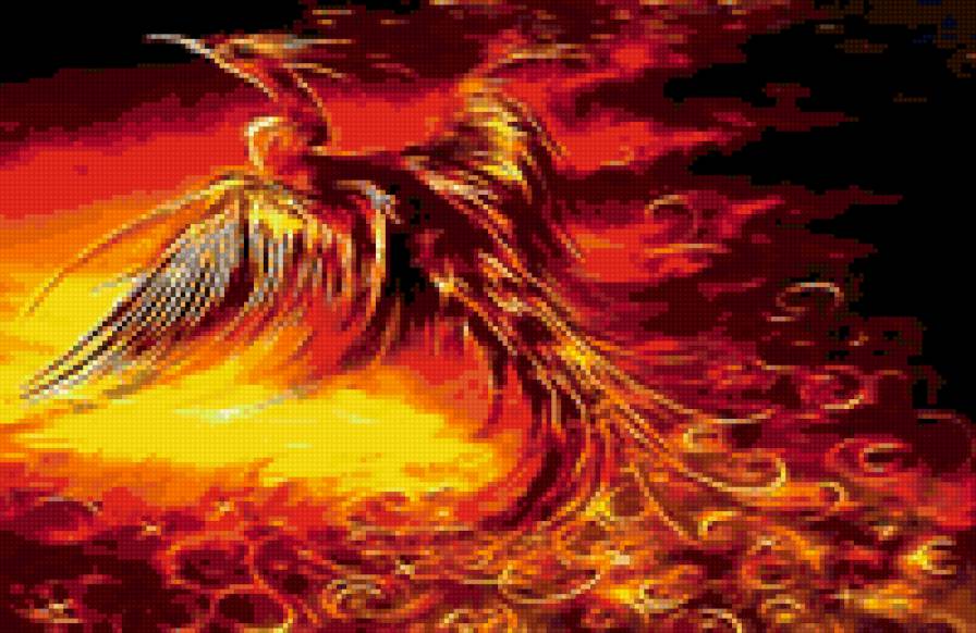 Феникс - птица, огненая птица, феникс - предпросмотр