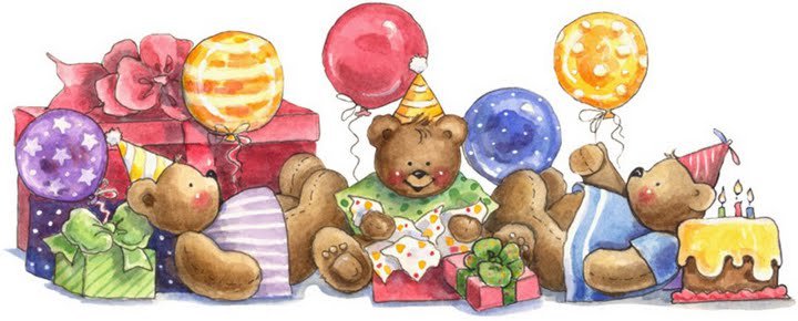 День Рождение Мишки) - мишки, 3 мишки, детям, детская, день рождения, шарики, подарки - оригинал