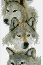 Оригинал схемы вышивки «волки» (№377766)