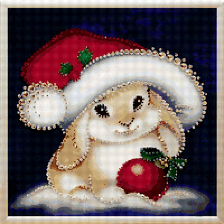 №378398 - кролик, для детей, детям, зима, заяц, снег, рождество, новый год - предпросмотр